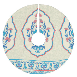 Ethnic Floral Fabric: Seamless Elegance Brushed Polyester Tree Skirt