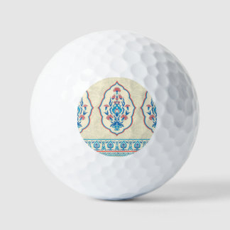 Ethnic Floral Fabric: Seamless Elegance Golf Balls