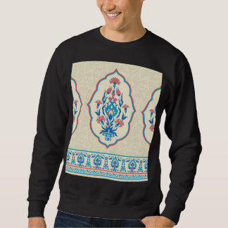 Ethnic Floral Fabric: Seamless Elegance Sweatshirt