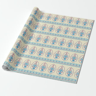 Ethnic Floral Fabric: Seamless Elegance Wrapping Paper