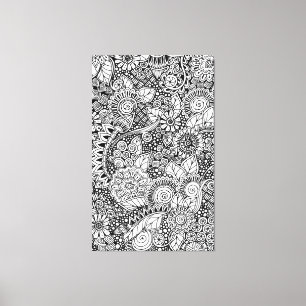 Ethnic Floral Inspired 6 Canvas Print