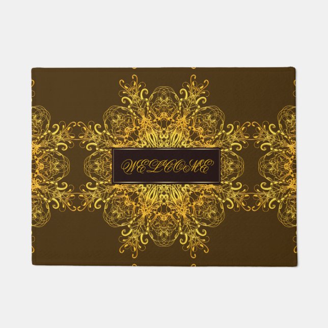 Ethnic floral mandala. doormat (Front)