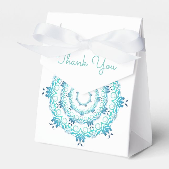 Ethnic Floral  Mandala. Favour Box (Front Side)