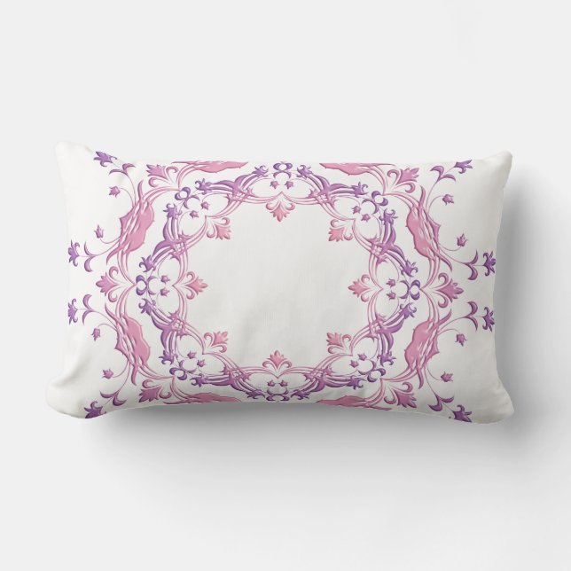 Ethnic floral mandala lumbar cushion (Front)