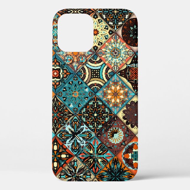 Ethnic floral mandala seamless pattern. Colourful  Case-Mate iPhone Case (Back)