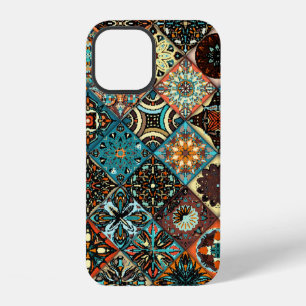 Ethnic floral mandala seamless pattern. Colourful iPhone 12 Case
