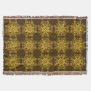 Ethnic floral mandala. throw blanket