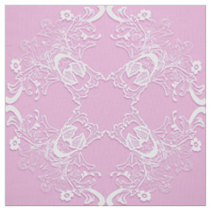 Ethnic floral pink mandala. fabric