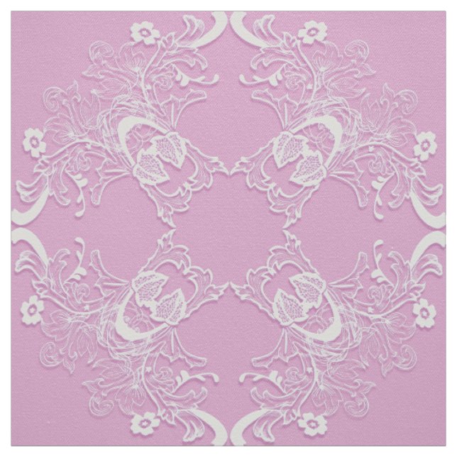 Ethnic floral pink  mandala. fabric (Swatch)