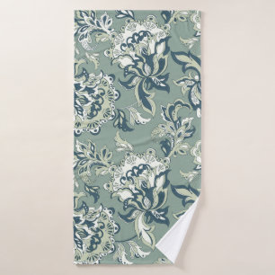 ethnic floral seamless pattern. folkloric batik or bath towel