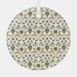 Ethnic Floral: Stylish Seamless Ornament. Glass Tree Decoration