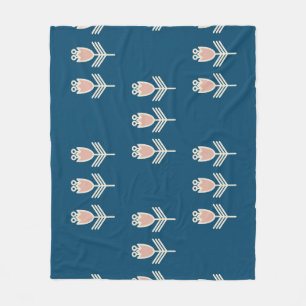 Ethnic Floral: Vintage Decorative Ornament Fleece Blanket