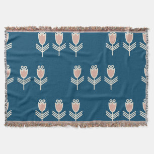 Ethnic Floral: Vintage Decorative Ornament Throw Blanket