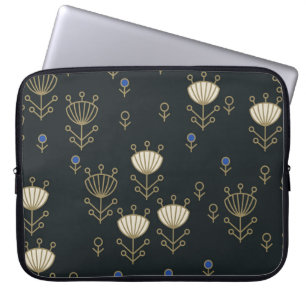 Ethnic Flowers: Vintage Ornamental Design Laptop Sleeve