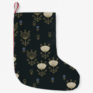 Ethnic Flowers: Vintage Ornamental Design Small Christmas Stocking
