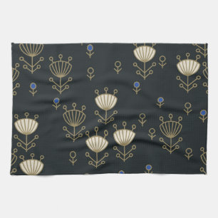 Ethnic Flowers: Vintage Ornamental Design Tea Towel