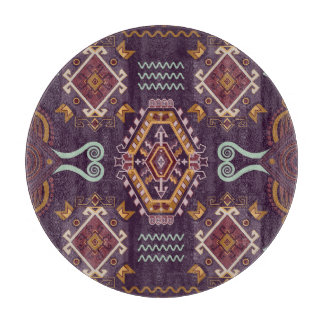 Ethnic Geometric Colourful Seamless Design Cutting Board