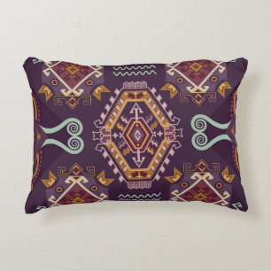 Ethnic Geometric Colourful Seamless Design Decorative Cushion