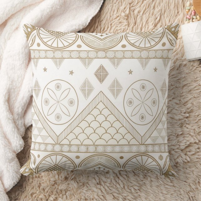 Ethnic Geometric Floral Tribal Seamless Pattern 2 Cushion (Blanket)