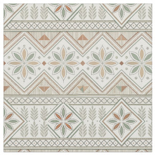 Ethnic Geometric Floral Tribal Seamless Pattern Fabric