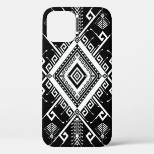 Ethnic geometric Indian border, abstract. iPhone 12 Case
