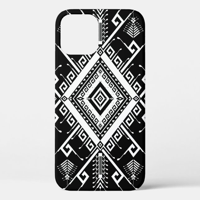 Ethnic geometric Indian border, abstract. Case-Mate iPhone Case (Back)