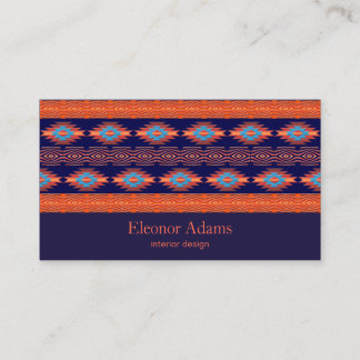Ethnic  geometric pattern. business card