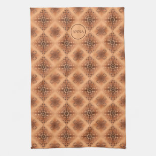 Ethnic geometric pattern. tea towel