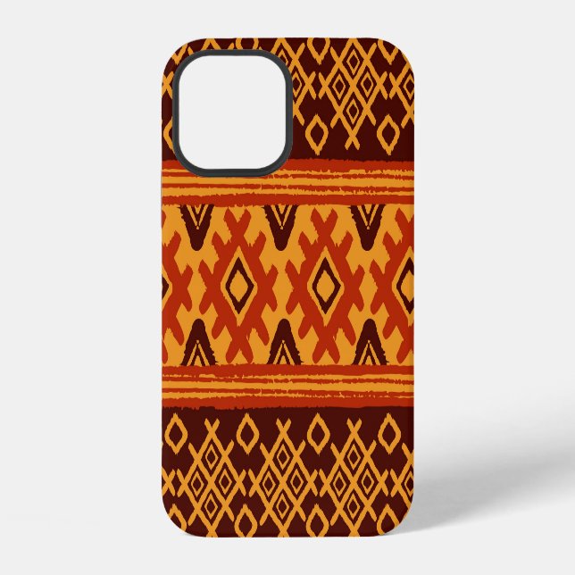 Ethnic geometric, traditional folk pattern. iPhone case (Back)