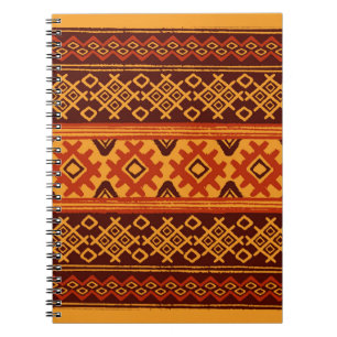 Ethnic geometric, traditional folk pattern. notebook