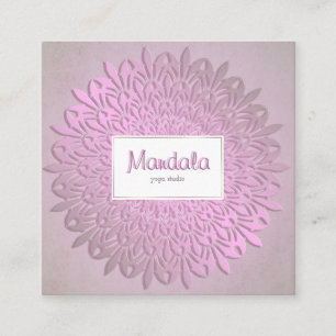 Ethnic gradient mandala square business card