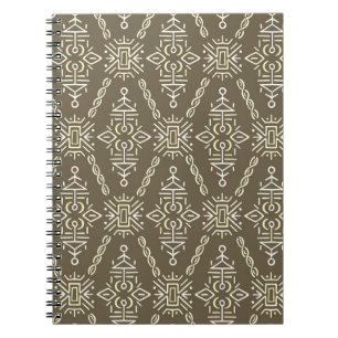 Ethnic Hand Drawn Boho Tile Notebook