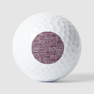 Ethnic hand drawn pattern: vintage style golf balls