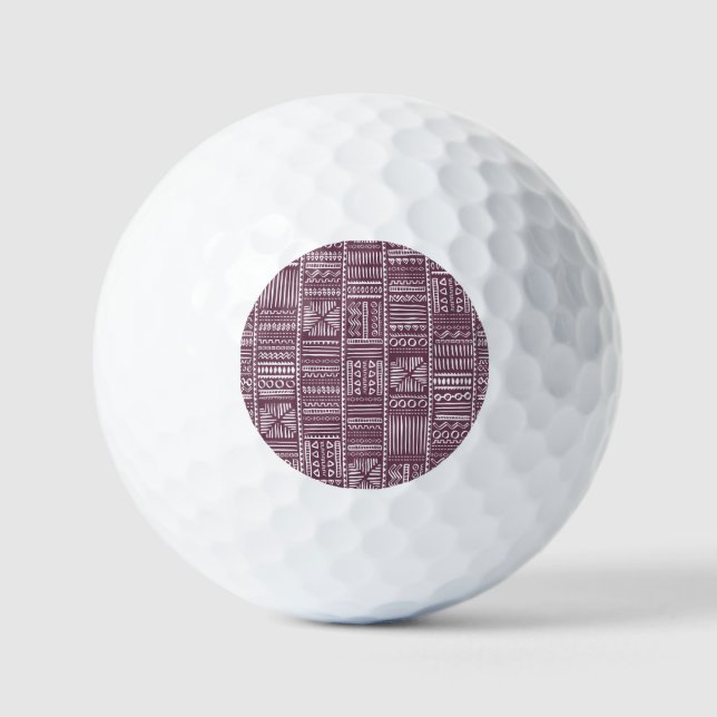 Ethnic hand drawn pattern: vintage style golf balls (Front)