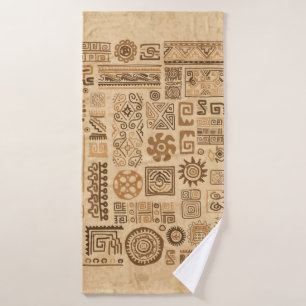 Ethnic handmade ornament bath towel