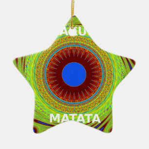 Ethnic Have a Nice Day and a Better Night Ceramic Tree Decoration