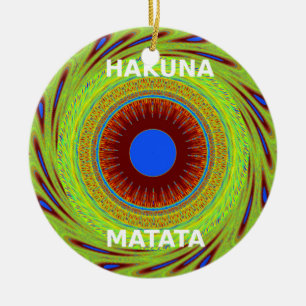 Ethnic Have a Nice Day and a Better Night Ceramic Tree Decoration