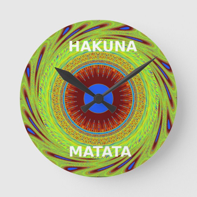 Ethnic Have a Nice Day and a Better Night Round Clock (Front)