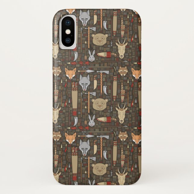 Ethnic Hunting Pattern Case-Mate iPhone Case (Back)