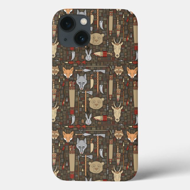 Ethnic Hunting Pattern Case-Mate iPhone Case (Back)