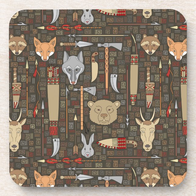 Ethnic Hunting Pattern Coaster (Front)