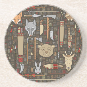 Ethnic Hunting Pattern Coaster