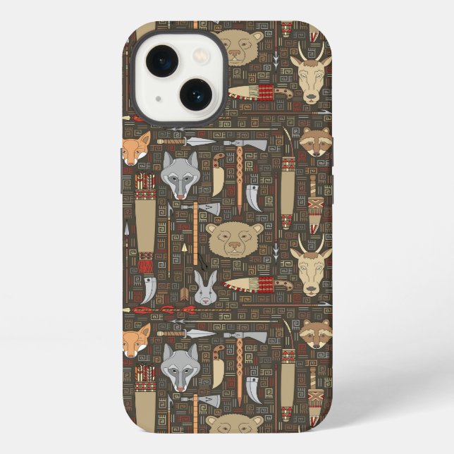 Ethnic Hunting Pattern iPhone Case (Back)