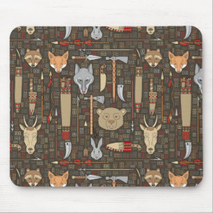 Ethnic Hunting Pattern Mouse Pad