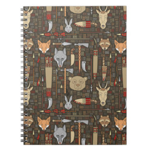 Ethnic Hunting Pattern Spiral Notebook