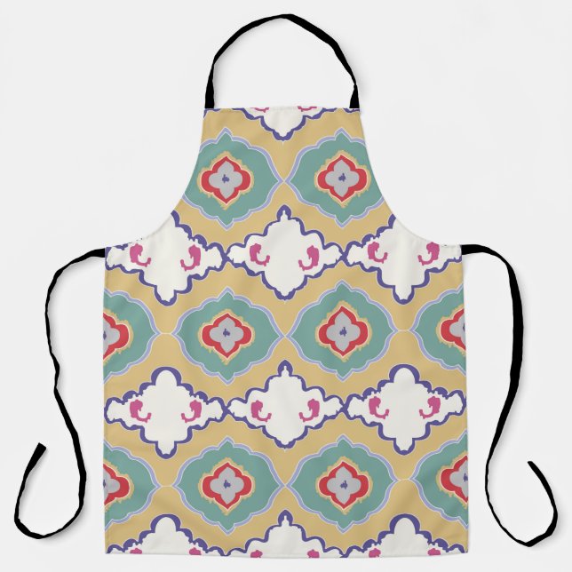 Ethnic ikat chevron pattern background Traditional Apron (Front)