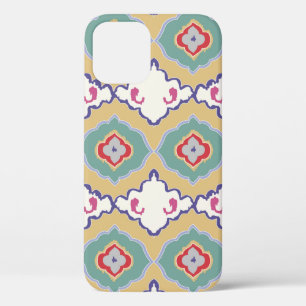 Ethnic ikat chevron pattern background Traditional iPhone 12 Case