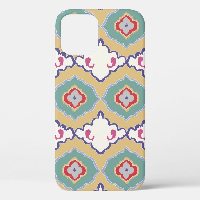 Ethnic ikat chevron pattern background Traditional Case-Mate iPhone Case (Back)