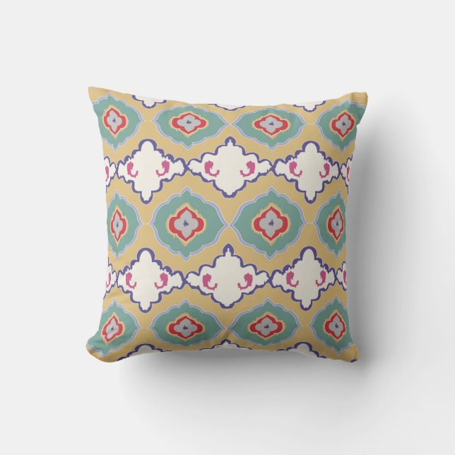 Ethnic ikat chevron pattern background Traditional Cushion (Front)