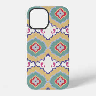 Ethnic ikat chevron pattern background Traditional iPhone 12 Case